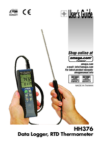 Thumbnail of document Manual - HH376 1 Channel High Precision Handheld RTD w/Probe Datalogger